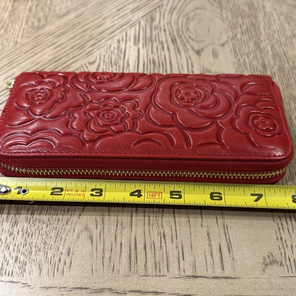 Genuine Leather Wallets Card Case Holder Money Clip Wallet (Jester Red) - Picture 3 of 5